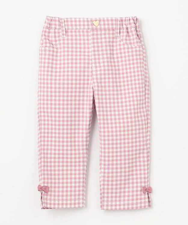 ANY KIDS 接触冷感 しろくま パンツ ピンク×ギンガム