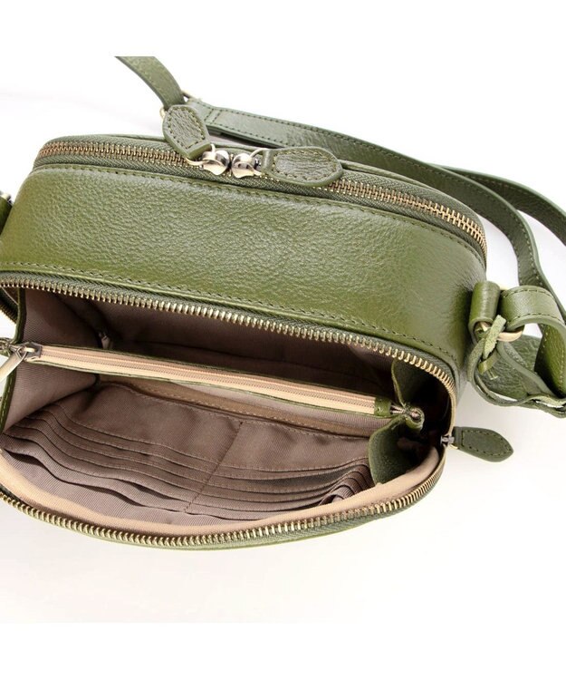 UNBILLION アトランタ ATLANTA / 牛革BOX型ウォレットショルダー グリーン