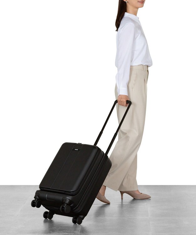 ACE BAGS & LUGGAGE ACE フォールズ スーツケース ２~３泊目安 フロントポケット・キャスターストッパー機能付き 06905 エース マットブラック