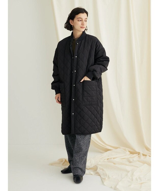 CRAFT STANDARD BOUTIQUE ダイヤキルトロングコート Black