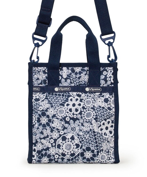 LeSportsac MINI N/S TOTE/フローラルレースネイビー フローラルレースネイビー