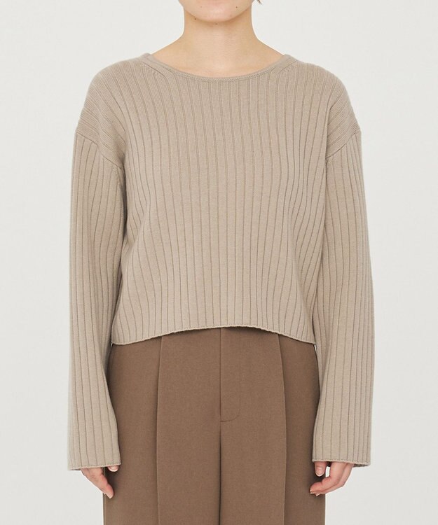 uncrave ウール ナイロン 2WAY ニット（uncrave STANDARD） ベージュ