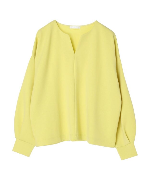 Green Parks キーネックダンボールプルオーバー Yellow