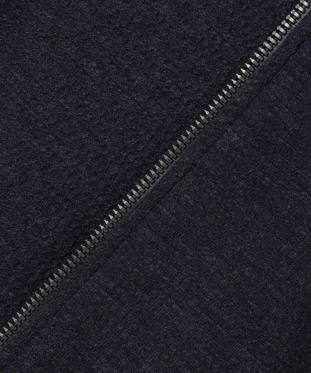 JOSEPH ABBOUD 【ジャージー/ストレッチ/軽量】トップメランジピケ スタンドジップアウター ネイビー系