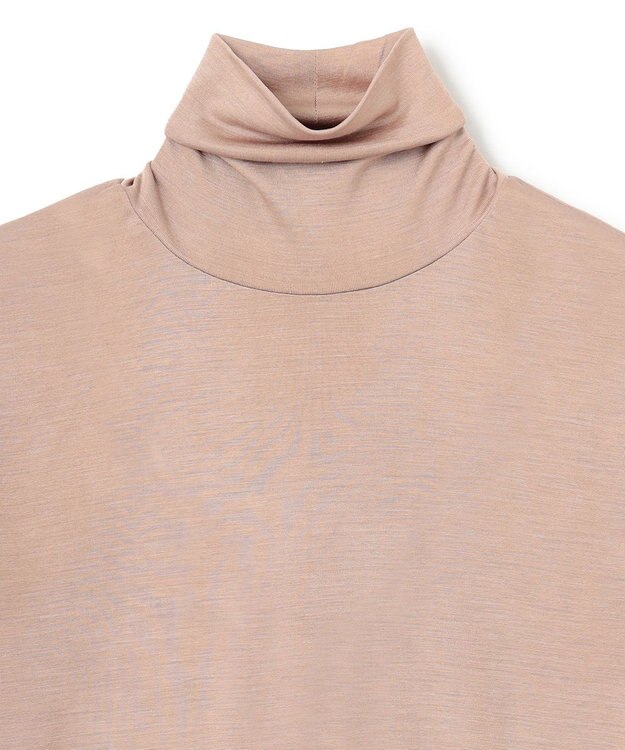 BEIGE， Washable Silk / Hi-neck Long Sleeve T ハイネック Tシャツ Taupe