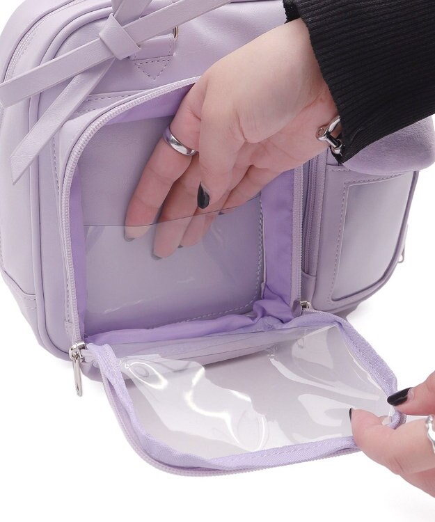 WEGO 【痛バ＆推し活グッズ】きらふわぬい痛ボストンバッグ ライトパープル