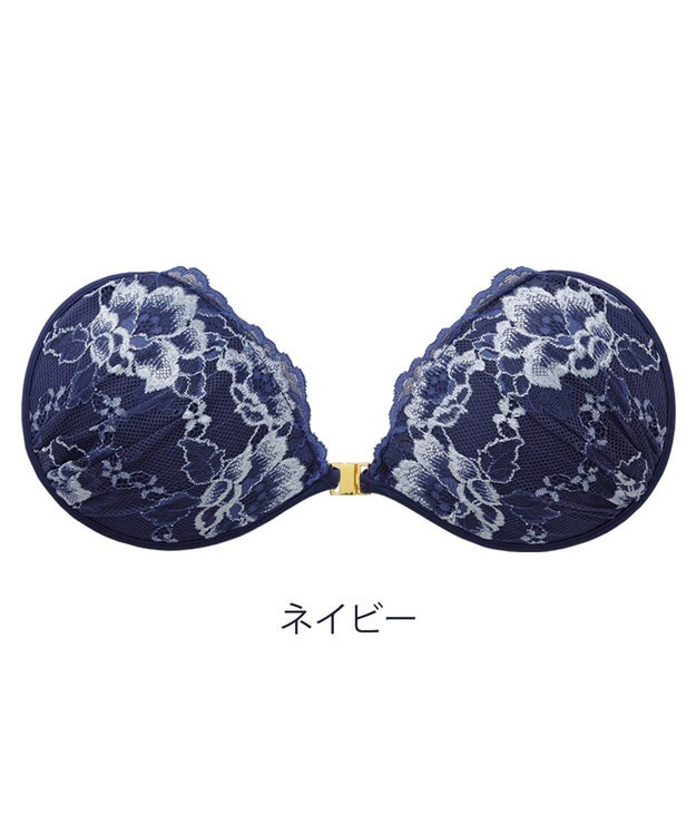 BRADELIS New York 【NuBra / ボリュームアップ】パテッドヌーブラ プリマ  ブラ特有の締めつけがないストレスフリーブラ ネイビー
