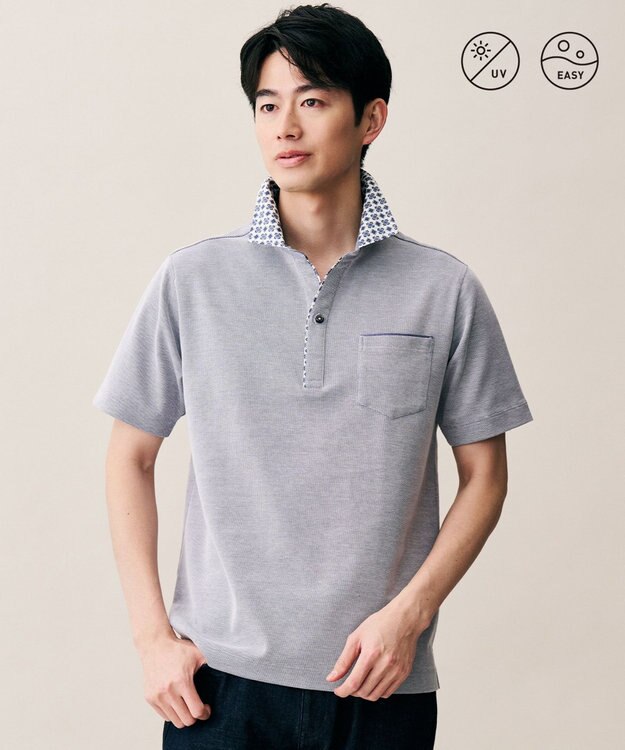 JOSEPH ABBOUD 仕事も休日も【愛されて21年！オーガニックコットン使用】ダディ ポロシャツ ダルブルー系