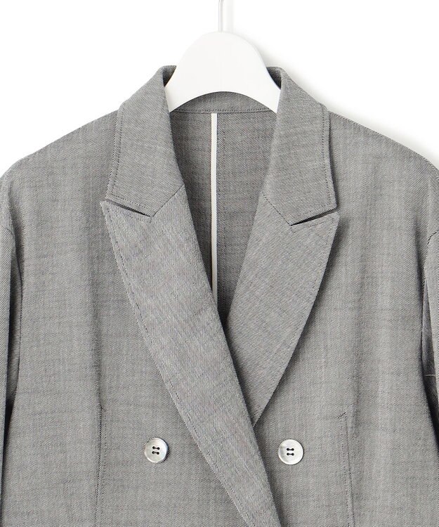 23区 L 【セットアップ対応】スラブツイードストレッチ ジャケット グレー系