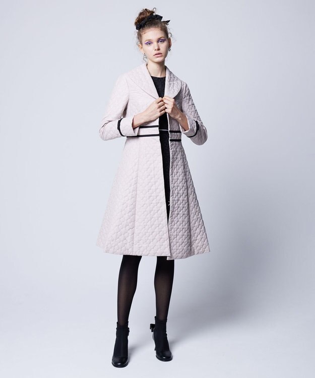 TOCCA LAURA NEW ショールカラーキルティングコート ベージュ系