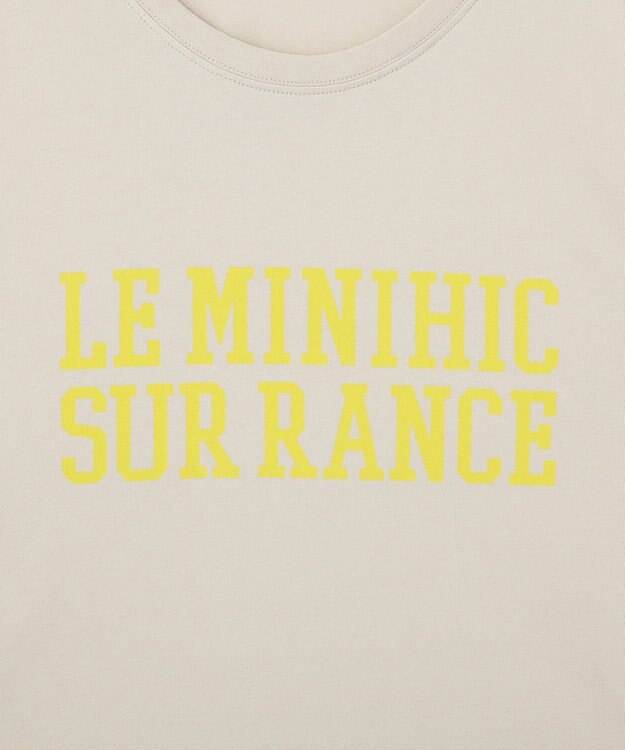 Green Parks 裾ラウンド機能ロゴTシャツ Light Beige