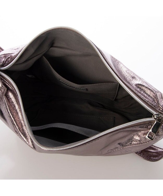 UNBILLION カシュカシュ cachecache / メタリックハーフムーンショルダー ダークシルバー