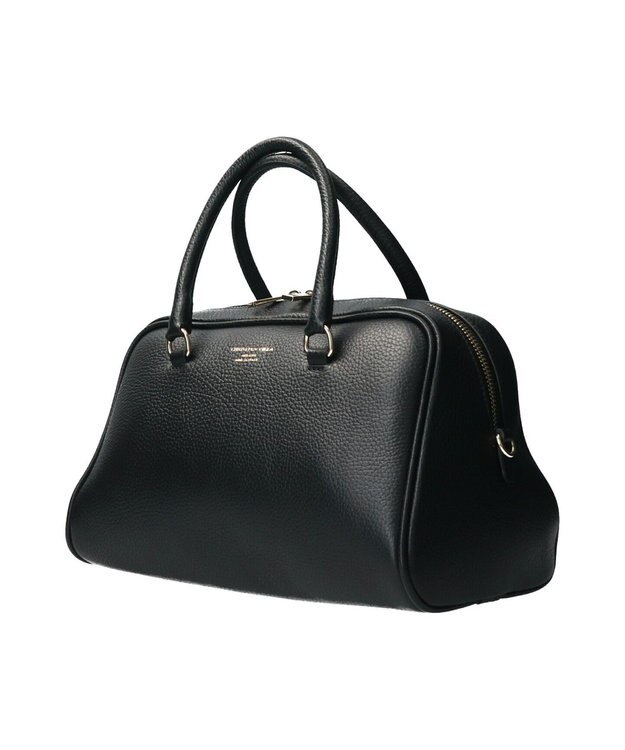 INTER-CHAUSSURES 【CHRISTIAN VILLA】レザーボストンバッグ ブラック