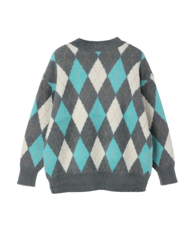 AMERICAN HOLIC バイパチアーガイルニットプルオーバー Gray Mixture