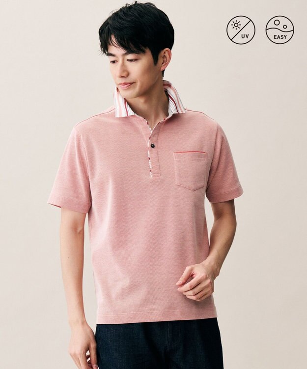 JOSEPH ABBOUD 仕事も休日も【愛されて21年！オーガニックコットン使用】ダディ ポロシャツ オレンジ系