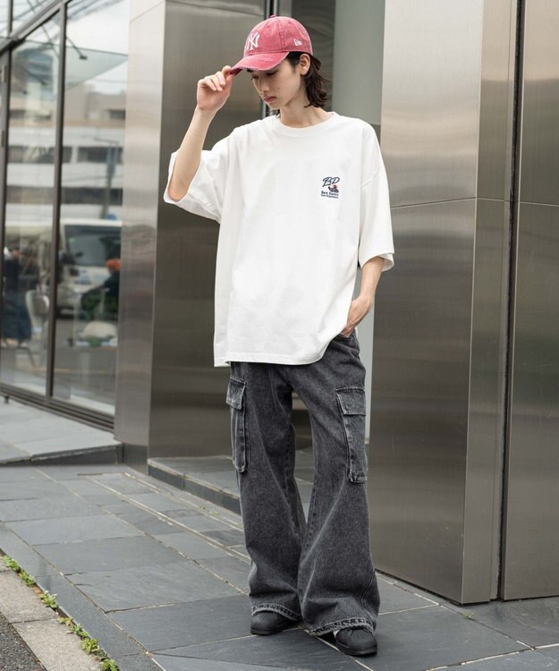 WEGO 【接触冷感/吸水速乾/ユニセックス着用ITEM/SMLサイズ展開】別注BENDAVISクールタッチワンポイントT（SS） ホワイト