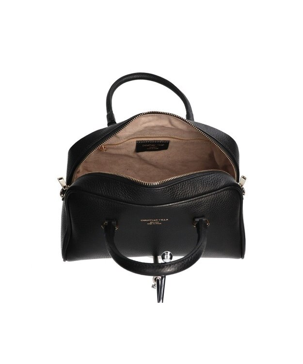INTER-CHAUSSURES 【CHRISTIAN VILLA】レザーボストンバッグ ブラック