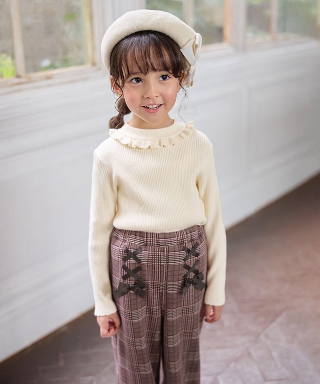 ANY KIDS しあわせタッチニット エクリュ