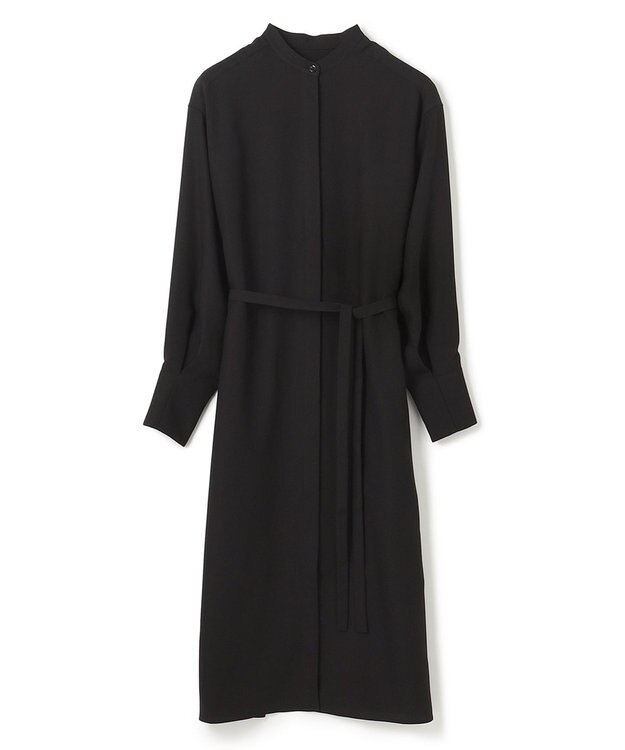 JOSEPH 【洗える】ノーブルサテン　シャツドレス Black