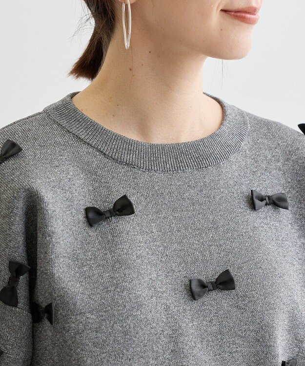 Green Parks ・ｓｗｉｎｇ　ｂｙ　メニーリボンニット Dark Gray Mixture