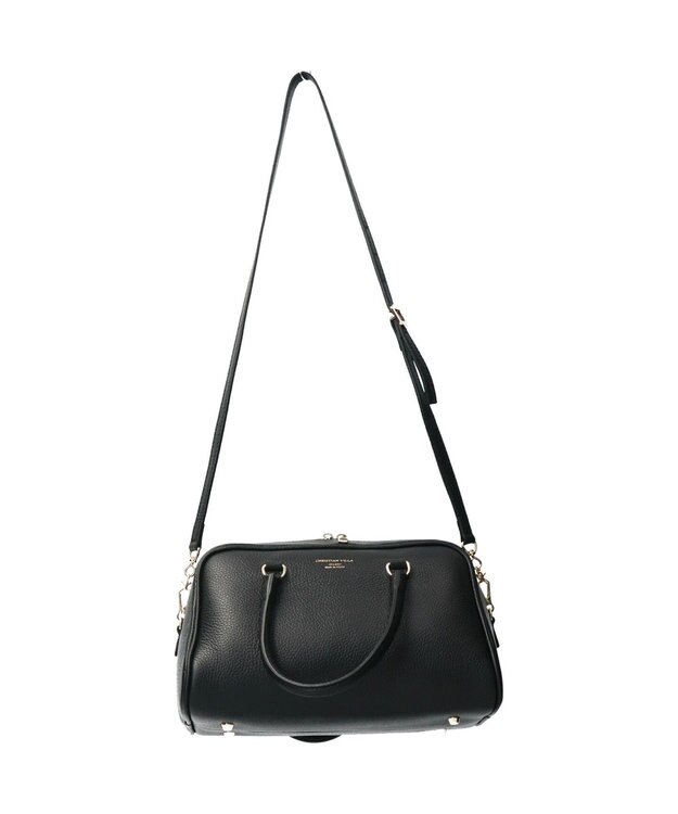 INTER-CHAUSSURES 【CHRISTIAN VILLA】レザーボストンバッグ ブラック