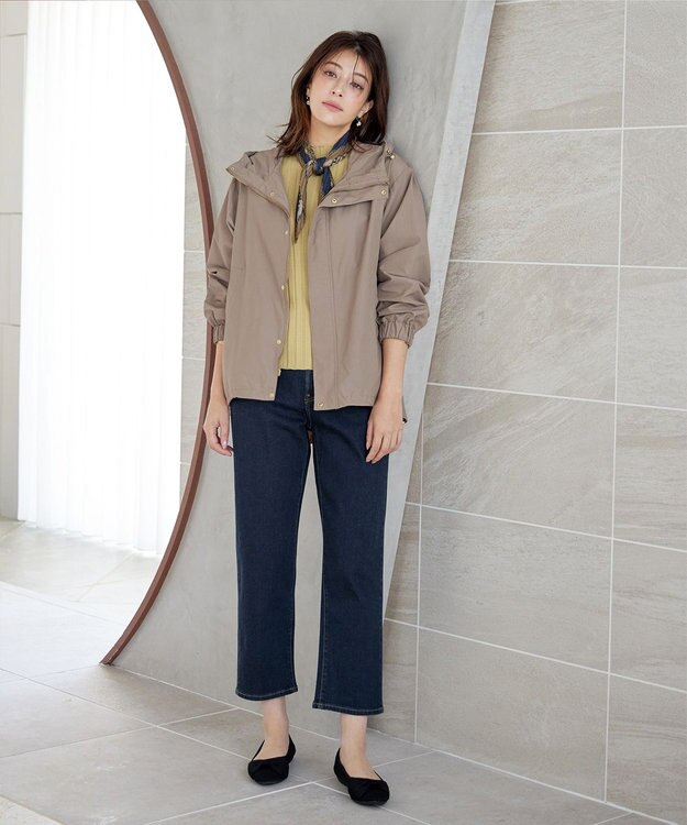 Tiaclasse 【選べる柄タイプ】プリーツスカーフ Dグレージュ