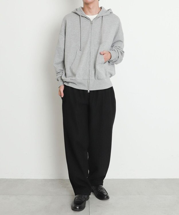 WEGO 【暖パンツ/SMLサイズ展開】裏ベロアシェフパンツ ブラック