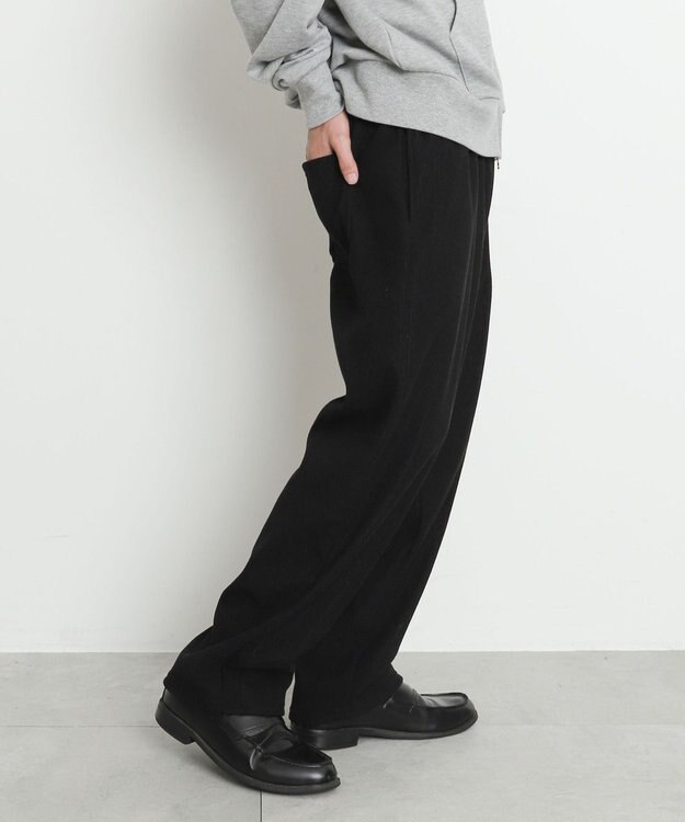 WEGO 【暖パンツ/SMLサイズ展開】裏ベロアシェフパンツ ブラック