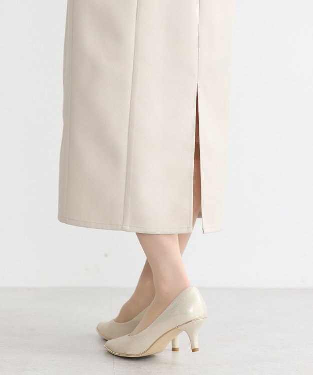 earth music&ecology SET2点フリルボレロ＋ナローワンピース ライトベージュ