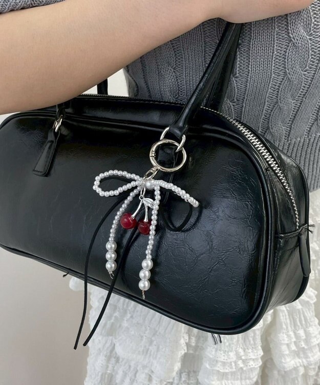 WEGO チェリーリボンビーズキーホルダー 柄2