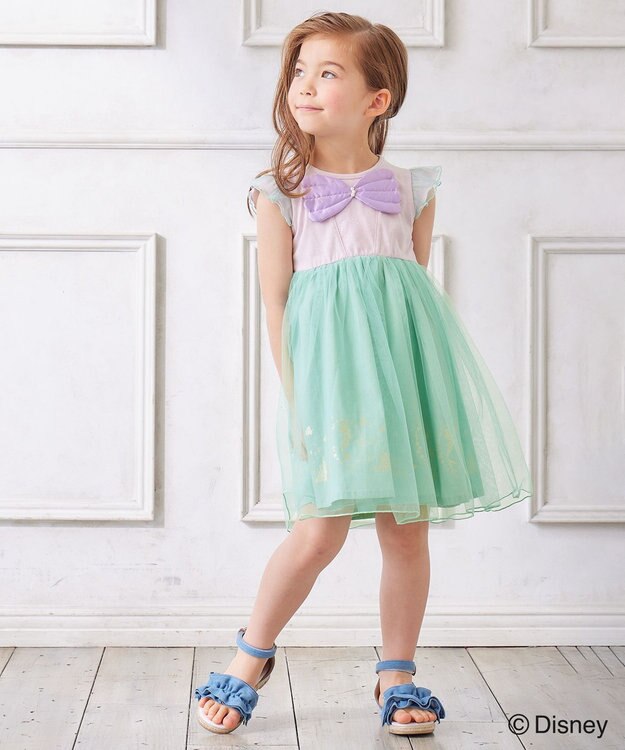ANY KIDS 【ディズニープリンセス】ドレス風 ワンピース ミント<アリエル>