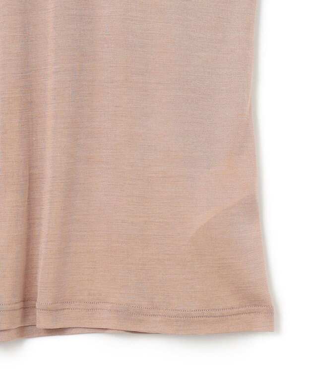 BEIGE， Washable Silk / Hi-neck Long Sleeve T ハイネック Tシャツ Taupe