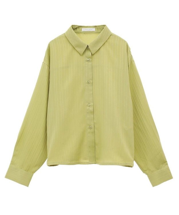 Green Parks サイドドロストショート丈シャツ（無地） Green