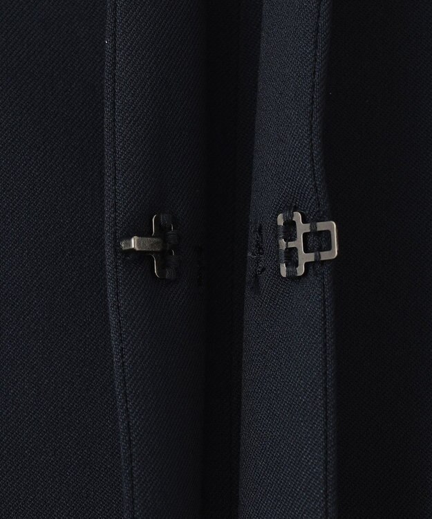 ICB 【洗える】 37.5TRストレッチ ノーカラージャケット ネイビー系