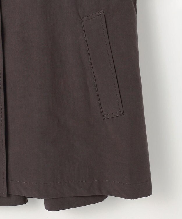 自由区 コットンリネンウェザーライト コート ブラウン