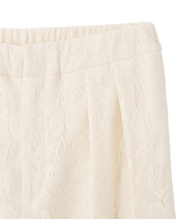 earth music&ecology 総レースカーゴパンツ Ivory