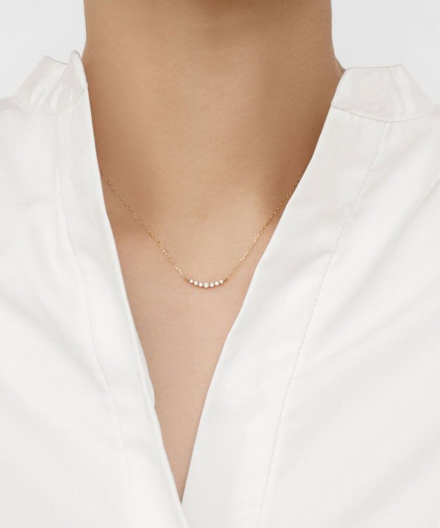TOCCA 【WEB限定】FRILL DIAMOND NECKLACE K10 ダイヤモンド ネックレス ゴールド系