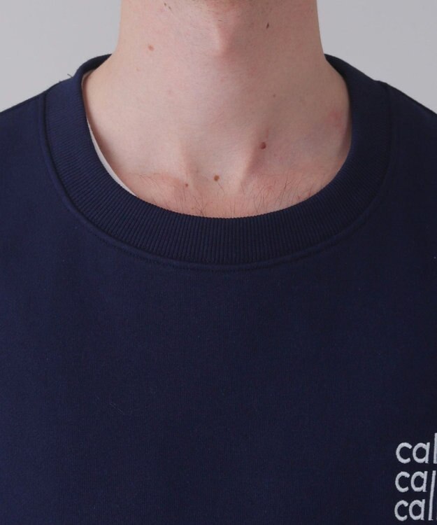 WEGO 【ユニセックス着用ITEM】ショートドロストワンポイント刺繍プルオーバー ネイビー