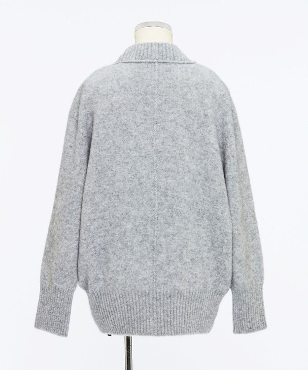 TOQUE 〈大草直子さんアドバイザー〉ベビーアルパカ×ウール縮絨ニットカーディガン グレー