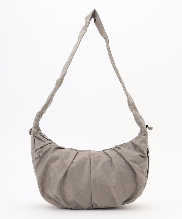 Y'SACCS ドットジャカードショルダーバッグ ライトグレー