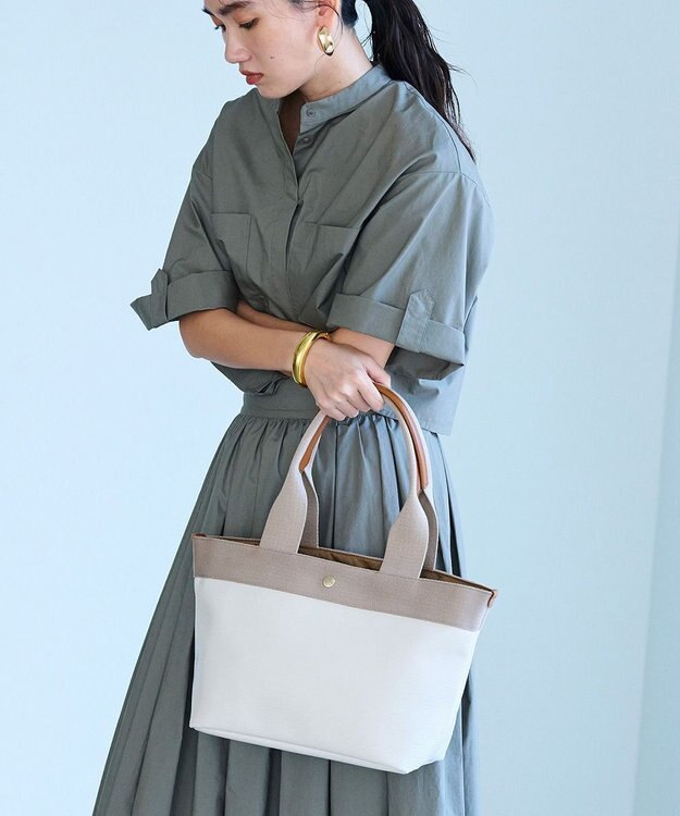 TOPKAPI 【ドラマ着用】【Breath TOPKAPI】RIPPLE リプル ロング ハンドル B5 トートバッグ アイボリー