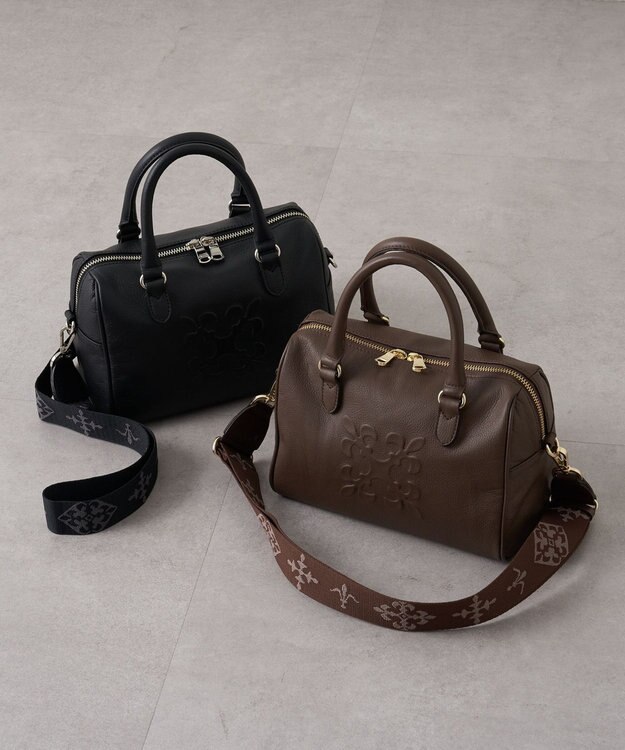 russet 《composition》レザー2WAYミニボストンバッグ(CE-1684) D.Brown