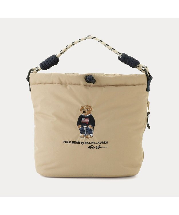 MOONBAT POLO RALPH LAUREN(ポロ ラルフローレン) 【C-zeroはっ水】レインバッグ ショルダーバッグ フラッグベア ポロベア ワンポイント 無地 ベージュ