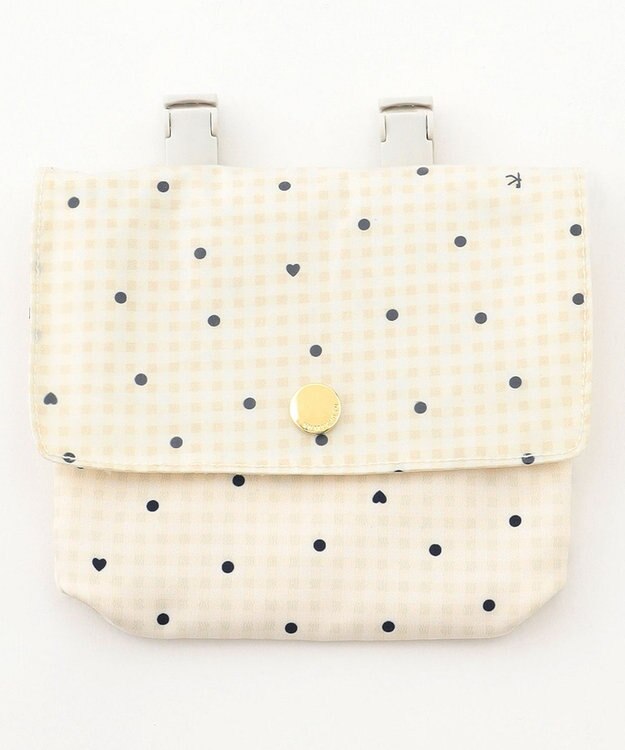 組曲 KIDS gingham K heart 移動ポシェット ベージュ系5