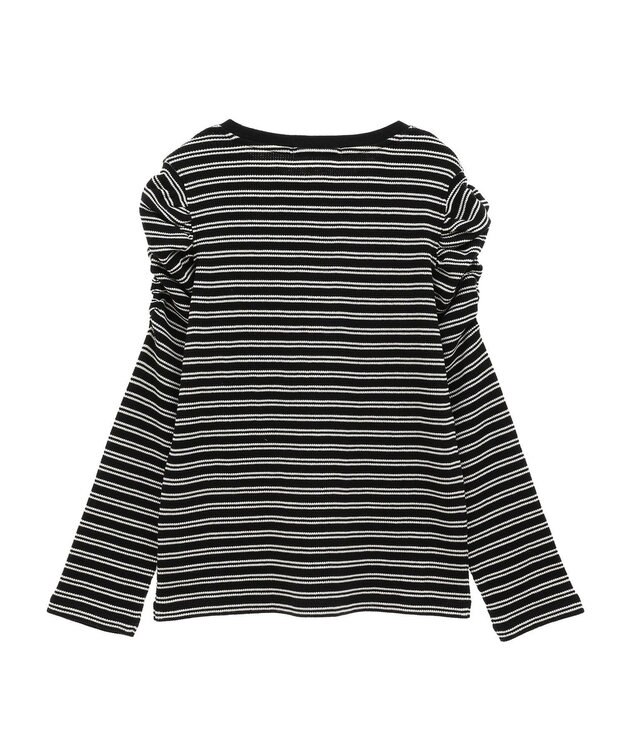 AMERICAN HOLIC ショルダーギャザーワッフルプルオーバー Black