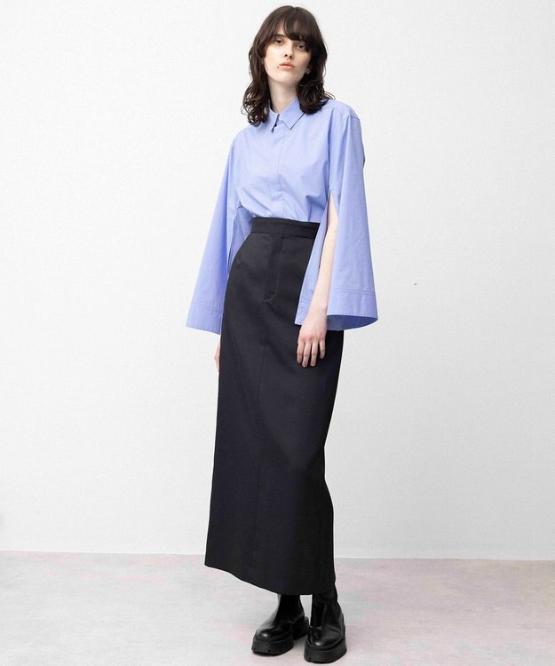 NAVE 【Nave】タイプライター シャツ ブルー系