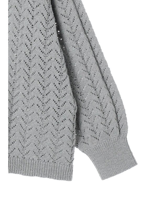 earth music&ecology ビッグカラーニットプルオーバー Light Gray