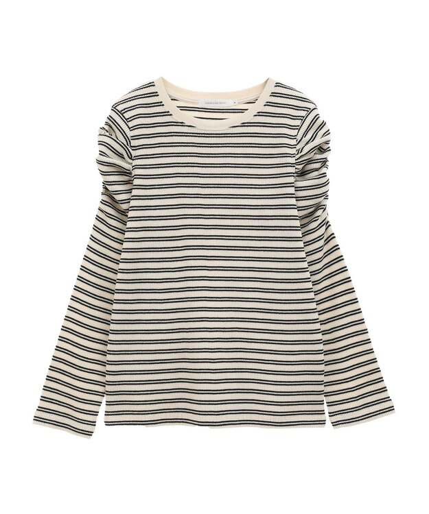 AMERICAN HOLIC ショルダーギャザーワッフルプルオーバー Ivory