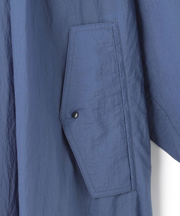 ICB 【撥水加工】シアーナイロンタフタ フーデットコート スマルトブルー系