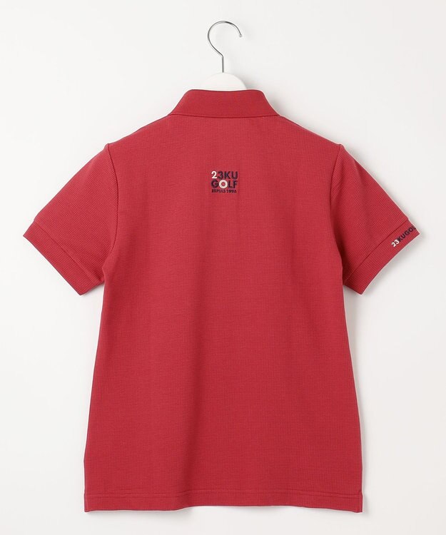 23区GOLF 【WOMEN】【吸水速乾・UVケア】カノコ 半袖ポロシャツ ワイン系